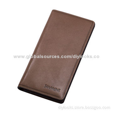 SAMMONS High-end Top-grain Leather Long Wallet (Brown)